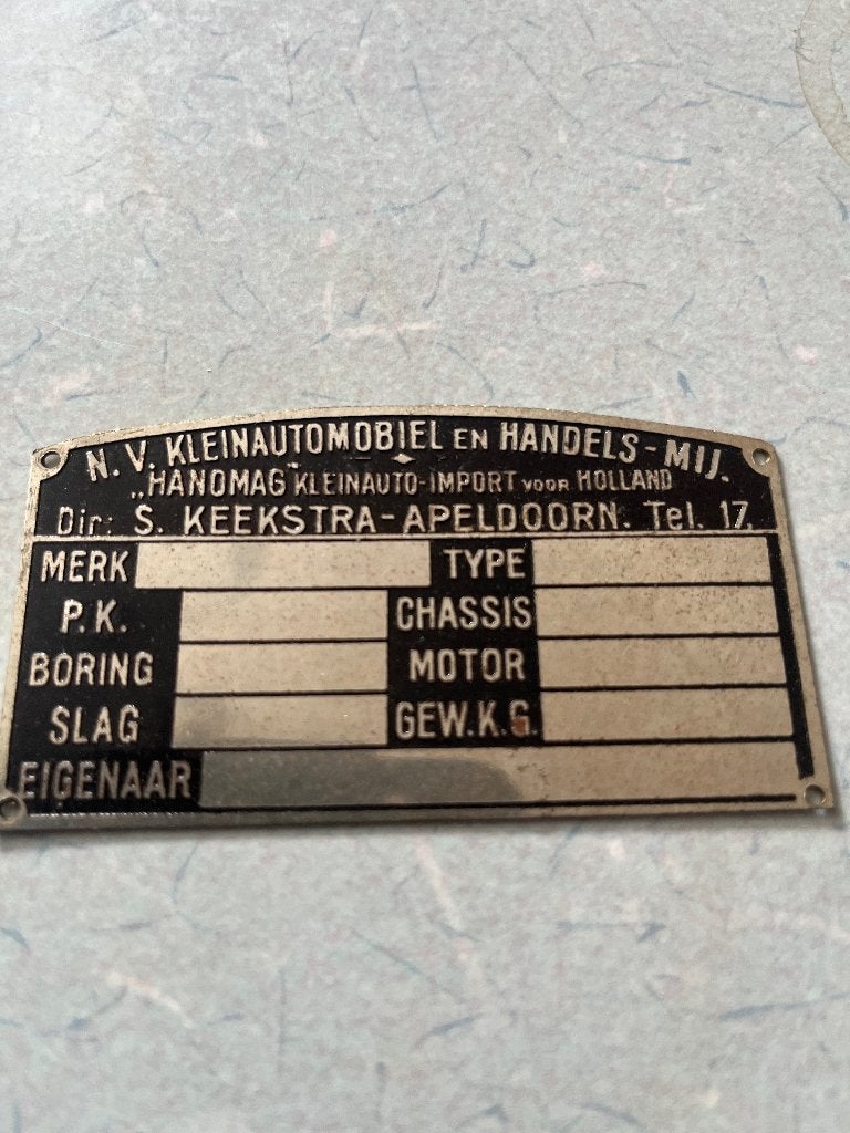 Hanomag kleinauto import S.Keekstra Apeldoorn old stock, Ophalen of Verzenden, Nieuw, Overige typen