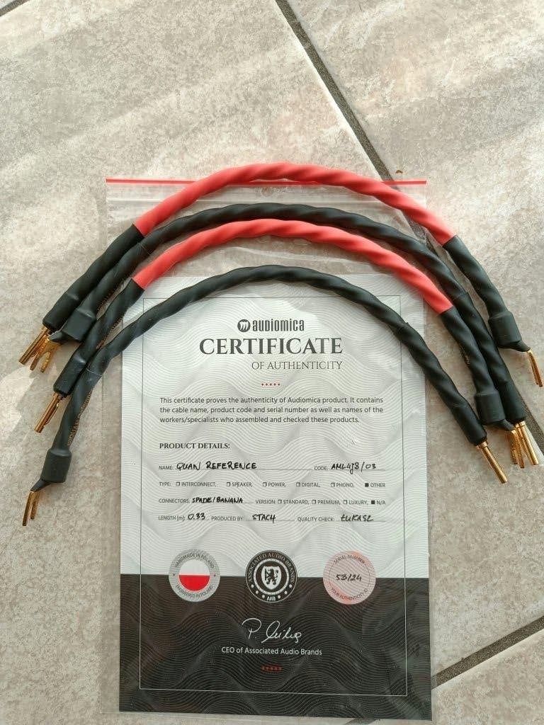 Audiomica Dolomit Reference Luidsprekerkabel 2x 3 meter, Ophalen, Zo goed als nieuw, 2 tot 5 meter, Luidsprekerkabel