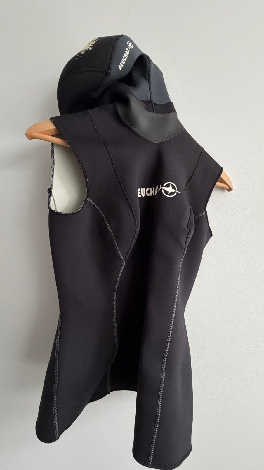 Beuchat neopreen hooded vest 3/5 mm – maat L (EUR 4), Watersport en Boten, Ophalen of Verzenden, Zo goed als nieuw, Duikpak