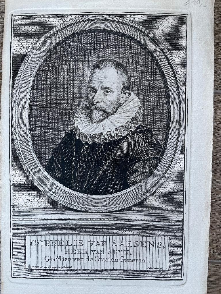 Cornelis v Aarsens van Spijk(1543)/ Tirion P0513, Antiek en Kunst, Ophalen of Verzenden, Ets, 1700 - 1799