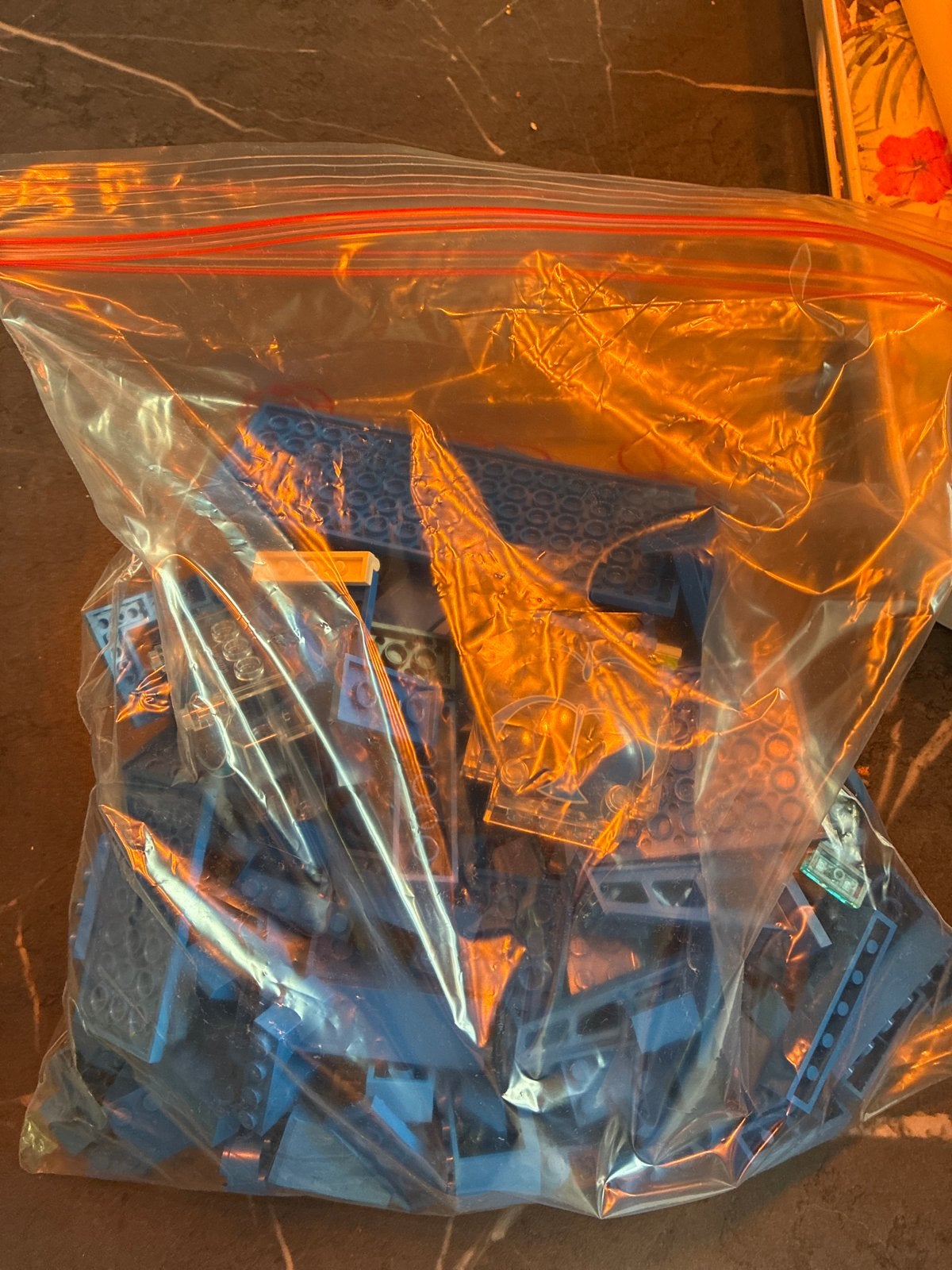 Zak blauwe LEGO blokjes, Ophalen of Verzenden, Gebruikt, Overige merken