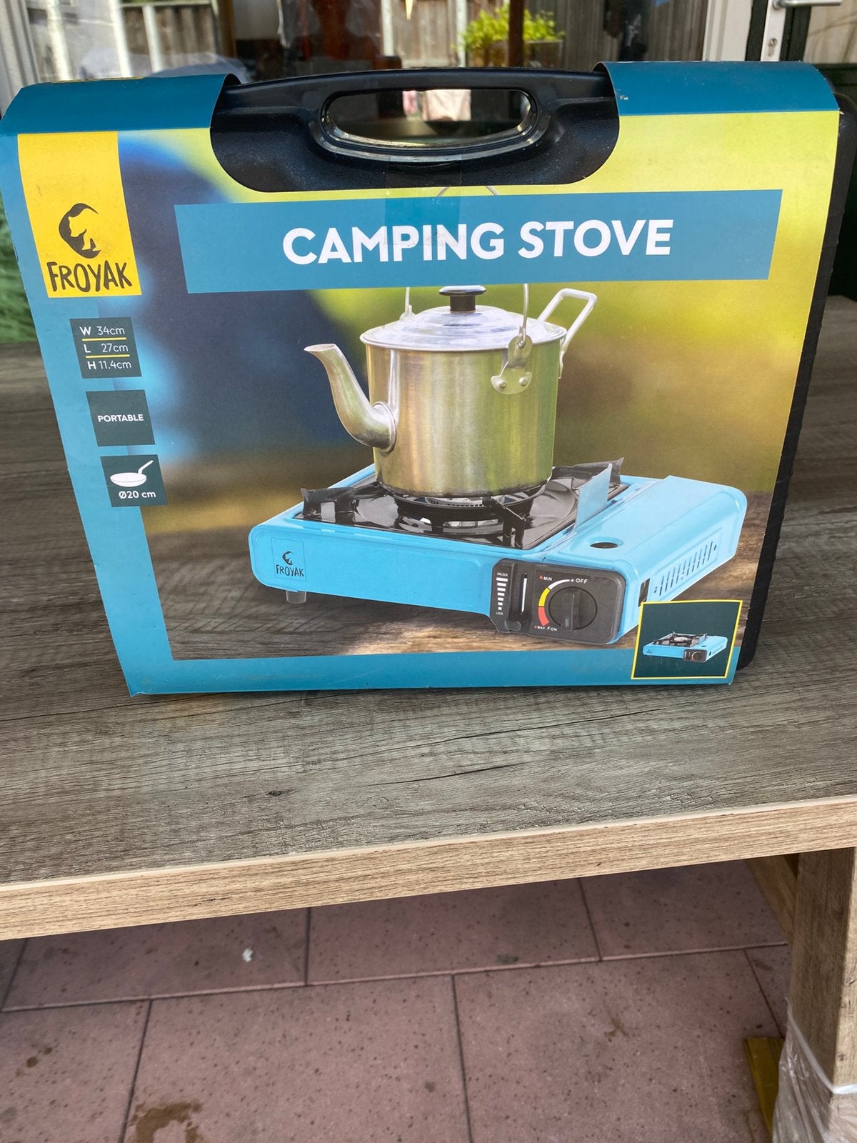 CAMPING STOVE draagkoffer ( nieuw) ., Ophalen of Verzenden, Zo goed als nieuw, Groter dan 1:32