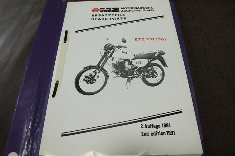 MZ ETZ 251 301 1991 motorrad  ersatzteil liste parts list, Ophalen of Verzenden, Overige merken