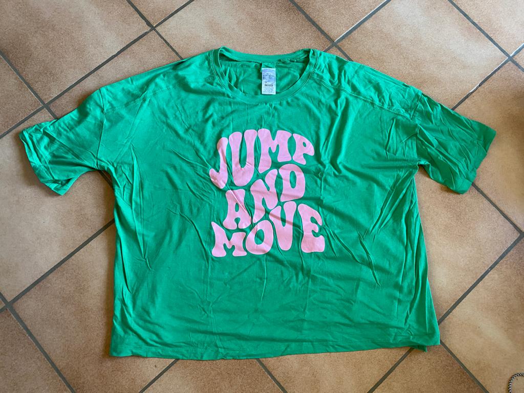 Domyos XXL Loose Fitness T-shirt  dame 520 groen ZG staat, Dominos, Verzenden, Shirt of Top, Gedragen