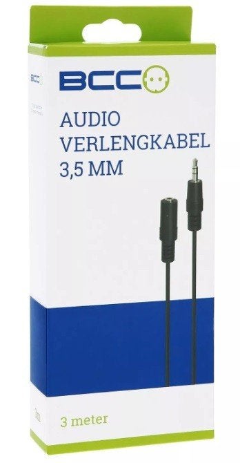 BCC Audio verlengkabel 3,5mm Jack Koppeling Stereo 3M Nieuw, Ophalen of Verzenden, Nieuw, 2 tot 5 meter, Overige kabels