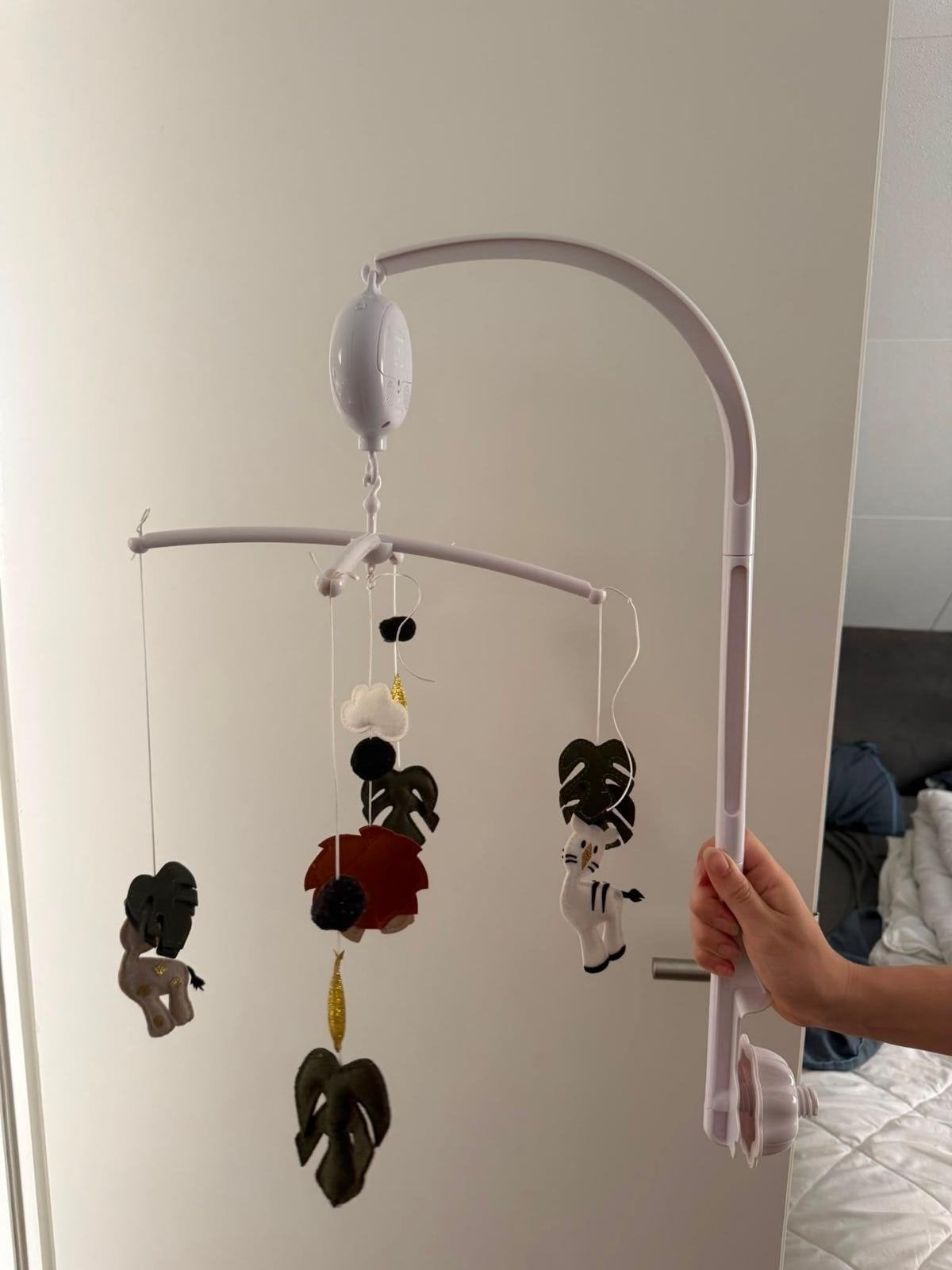 Muziek mobiel met jungle dieren, Kinderen en Baby's, Speelgoed | Babyspeelgoed, Ophalen of Verzenden, Zo goed als nieuw, Mobiel