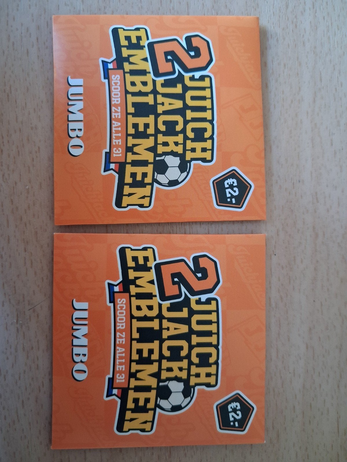2 pakjes Juich Jack Emblemen JUMBO, Albert Heijn, Ophalen of Verzenden