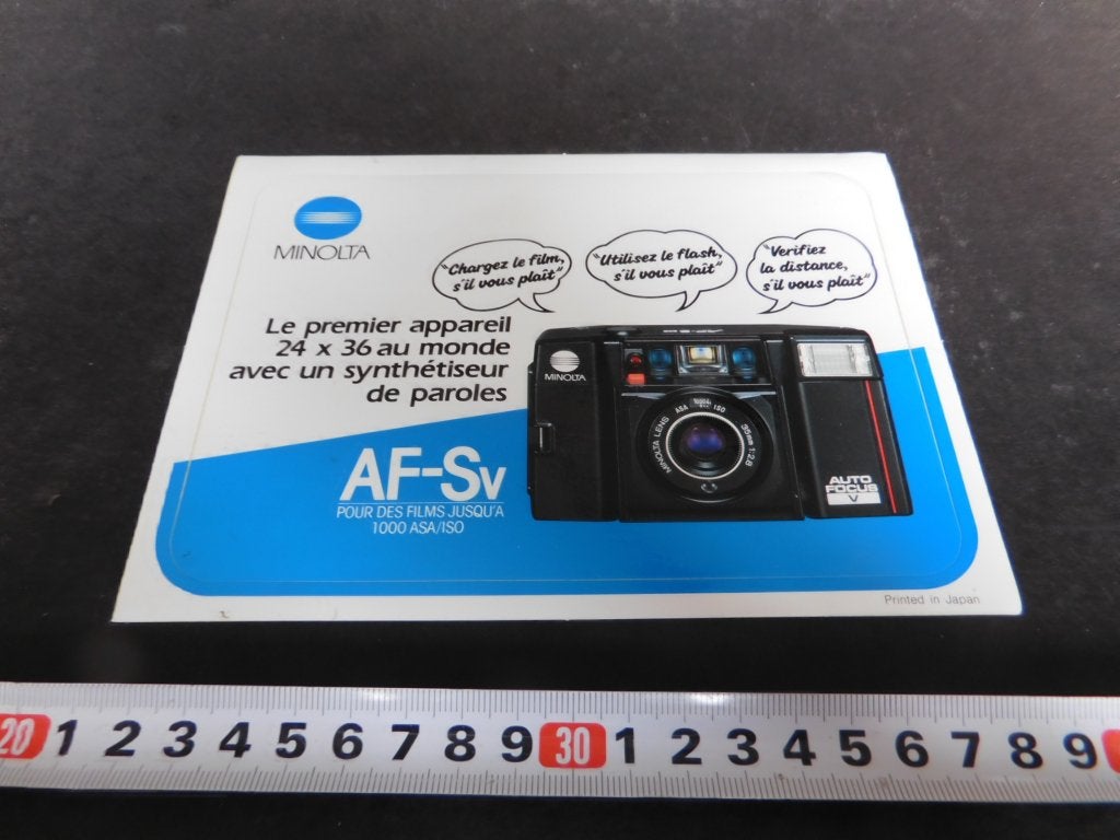 sticker MINOLTA AF-Sv, Ophalen of Verzenden, Zo goed als nieuw
