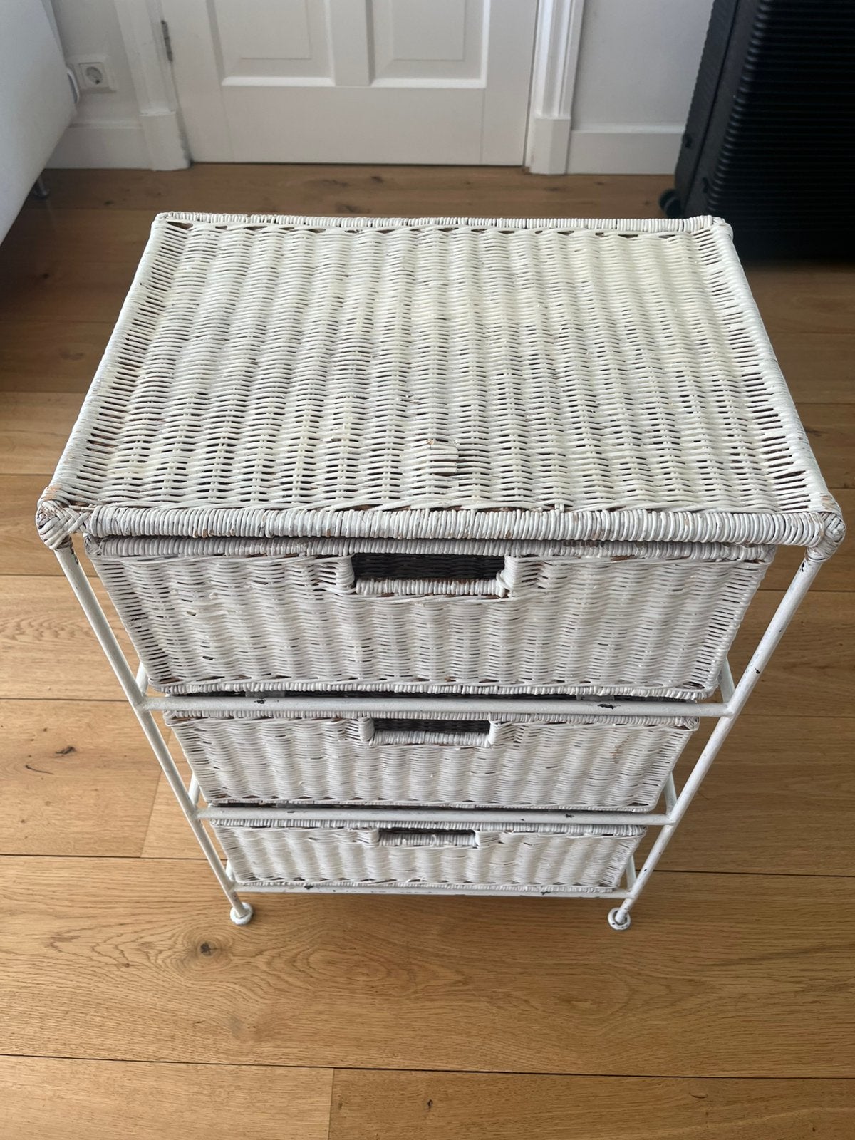 Rattan wood draws with metal frame, Huis en Inrichting, Kasten | Ladekasten, Ophalen, 1 of 2 laden, 50 tot 100 cm, Zo goed als nieuw