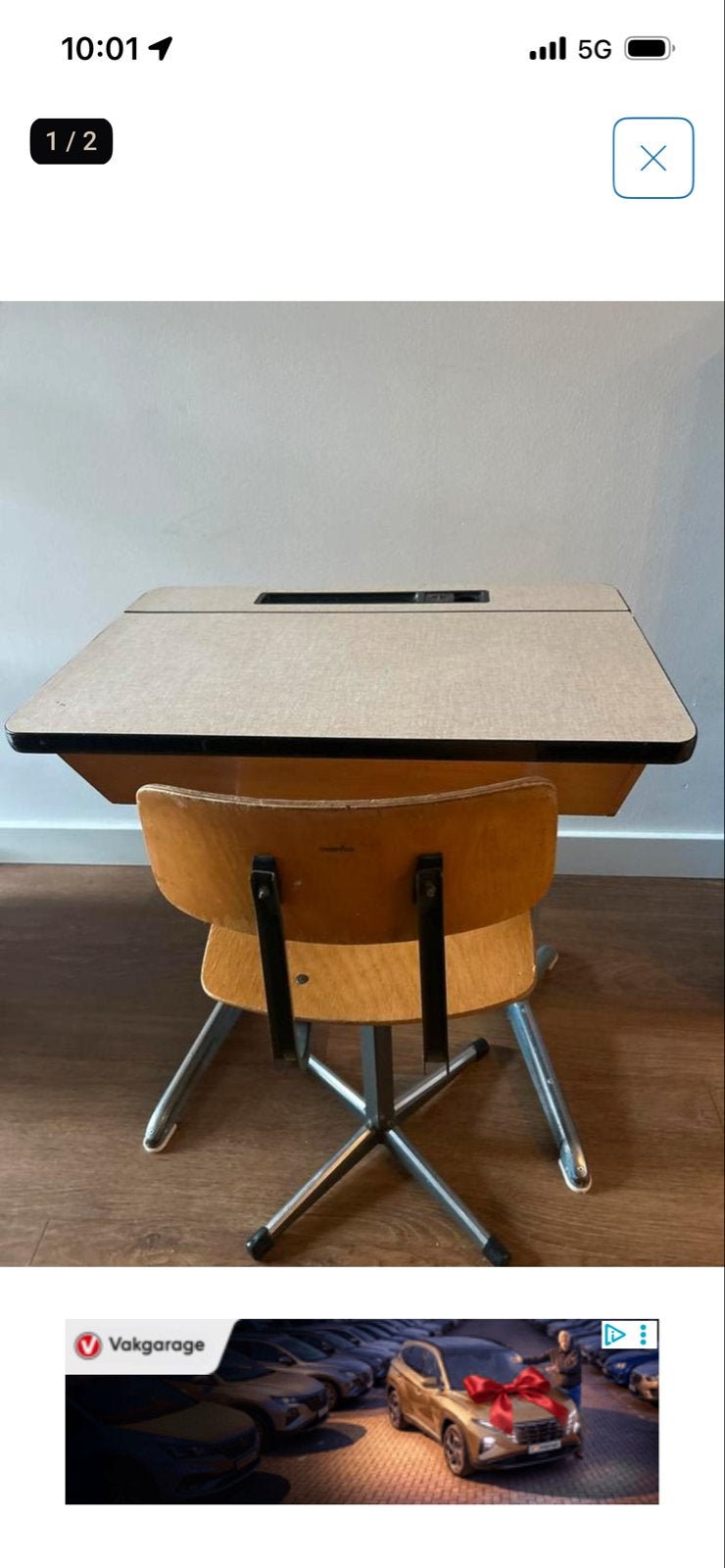 Retro lessenaar / schoolbankje, Ophalen of Verzenden