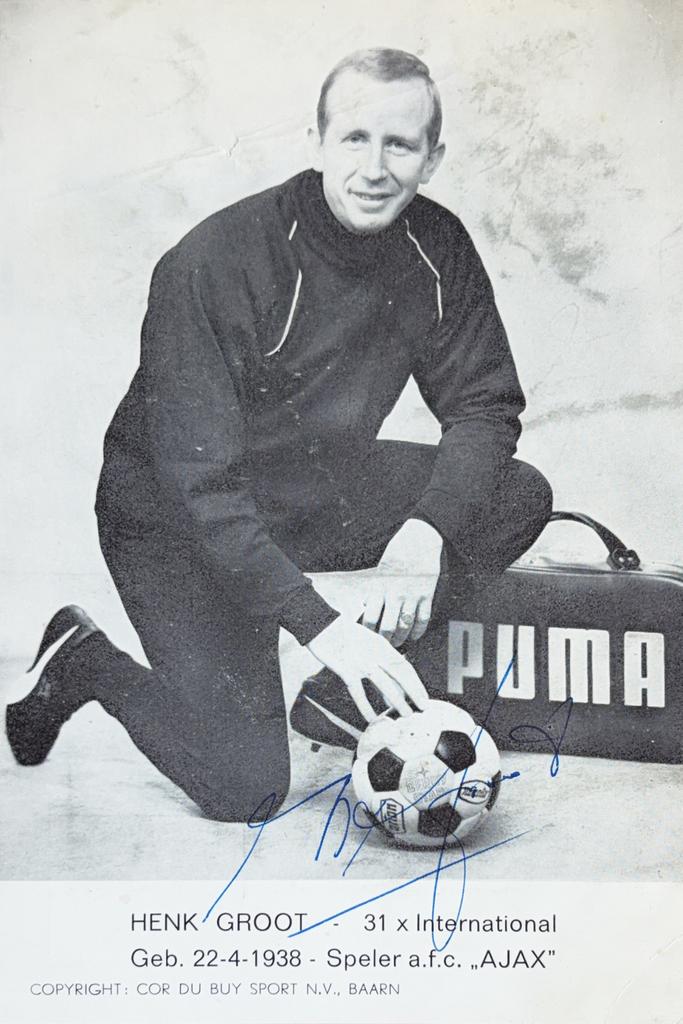 Spelerskaart Henk Groot - AFC Ajax Amsterdam, Verzamelen, Sportartikelen en Voetbal, Ophalen of Verzenden, Gebruikt, Ajax, Spelerskaart