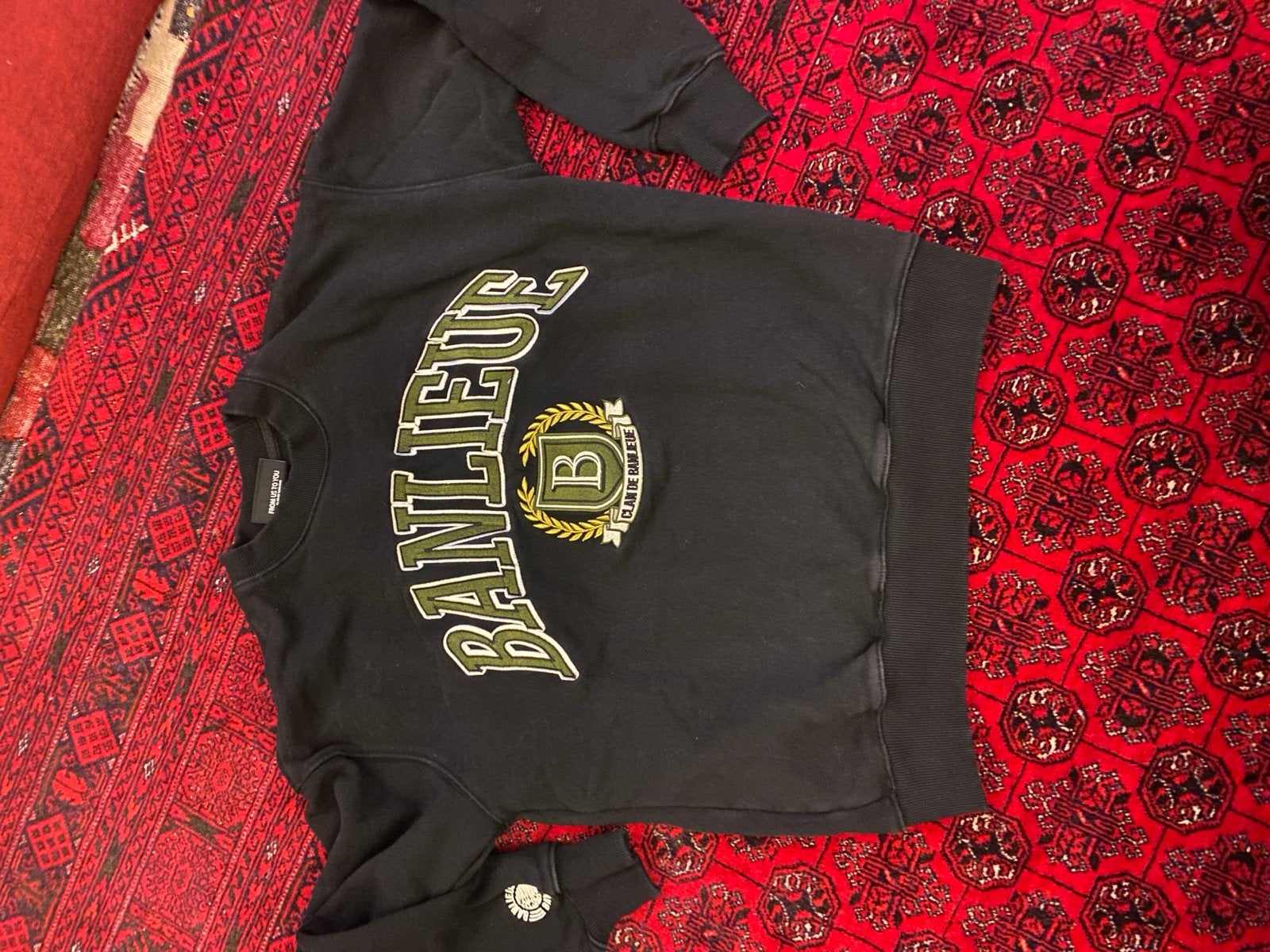 Banlieue trui zwart met logo - Extra Small, Ophalen of Verzenden, Gedragen, Maat 46 (S) of kleiner, Zwart