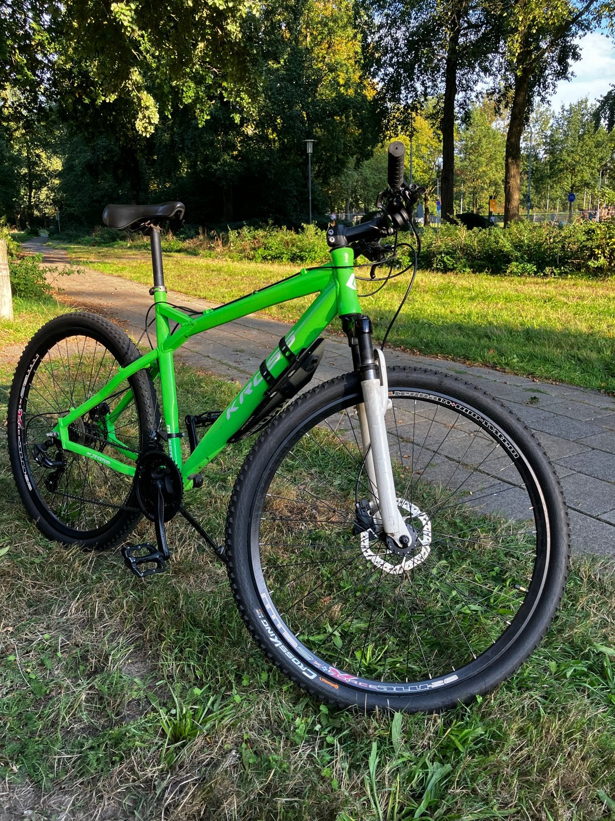 Kross Mountainbike – Groen – Rijdt prima / Goede staat!, Fietsen en Brommers, Hardtail, Heren, Zo goed als nieuw, Schijfrem
