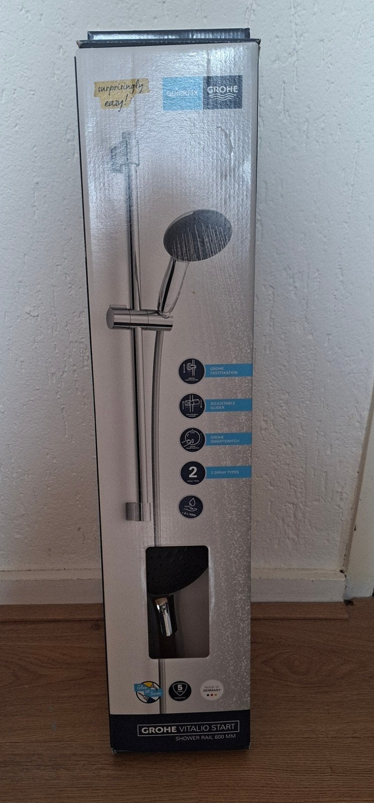 GROHE Vitalio Start Doucheset - 600 mm glijstang, Doe-het-zelf en Verbouw, Sanitair, Nieuw, Douche, Ophalen of Verzenden