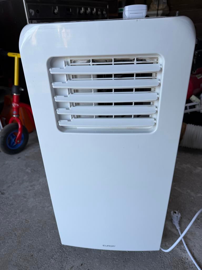Mobiele airco met afvoer en raamafdichting - 1 zomer gebruik, Ophalen, Minder dan 60 m³, 3 snelheden of meer, Zo goed als nieuw