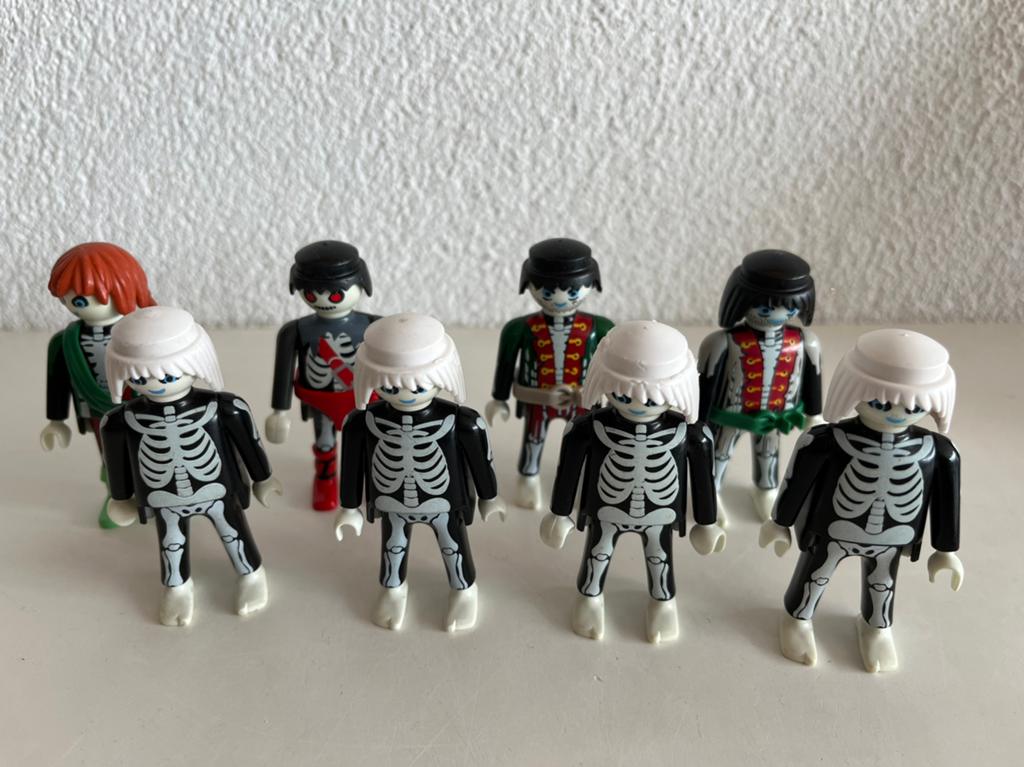 Playmobil losse poppetjes: spookpiraten 8 stuks, Ophalen of Verzenden, Zo goed als nieuw, Los playmobil