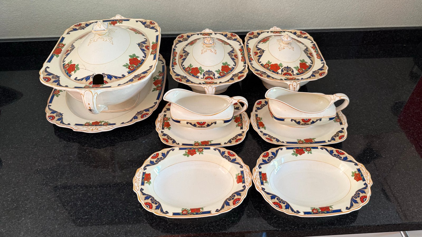 Antiek servies Grindley Ivory: dekschalen en sauskommen, Ophalen of Verzenden