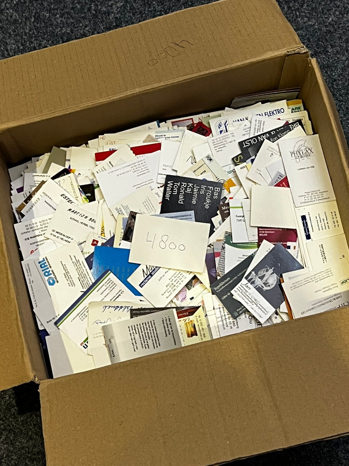 4800 Nederlandse visitekaartjes, Verzamelen, Geboortekaartjes en Visitekaartjes, Ophalen of Verzenden, Visitekaartje
