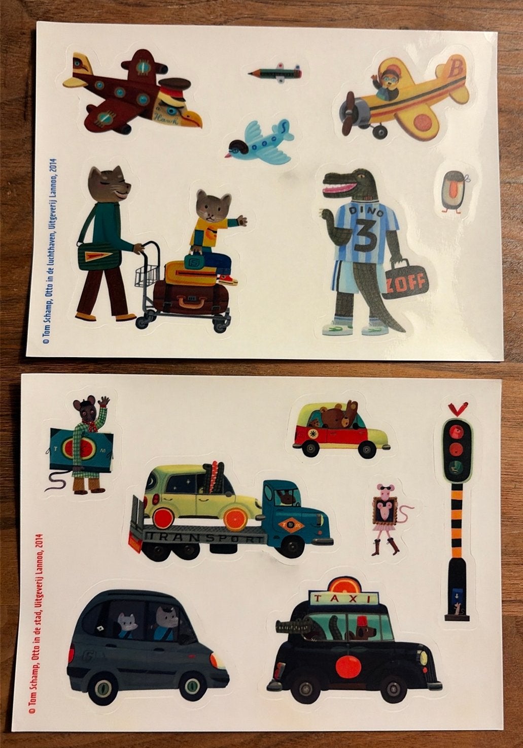 Stickervellen illustraties Tom Schamp Otto, Ophalen of Verzenden, Meer dan 50 stukjes, Zo goed als nieuw
