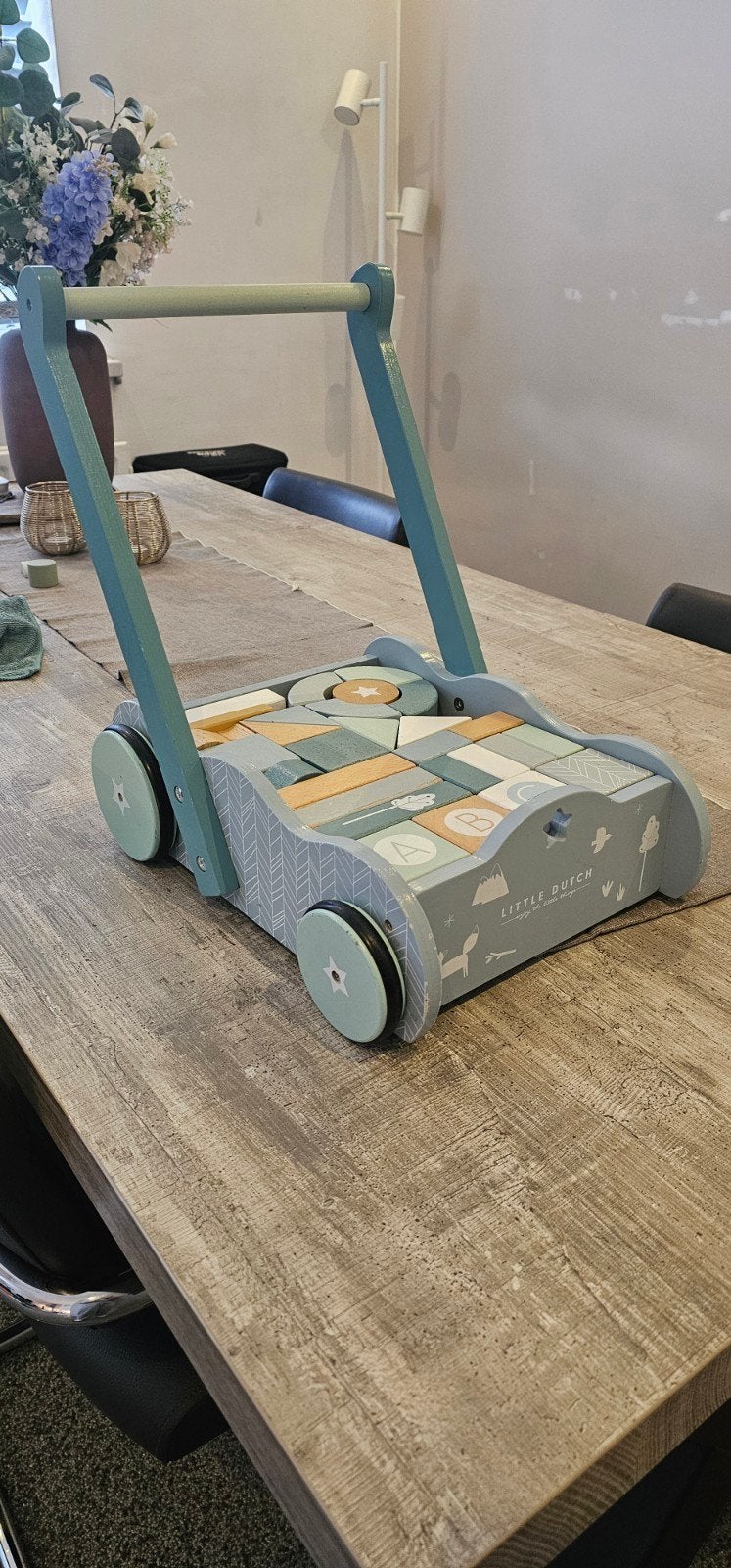 Little Dutch loopwagen met blokken - niet compleet, Kinderen en Baby's, Ophalen, Gebruikt, Overige typen, Met wieltjes