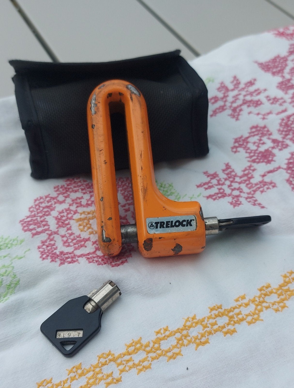 Trelock Remschijfslot Motor met 2 Sleutels, Motoren, Ophalen, Gebruikt
