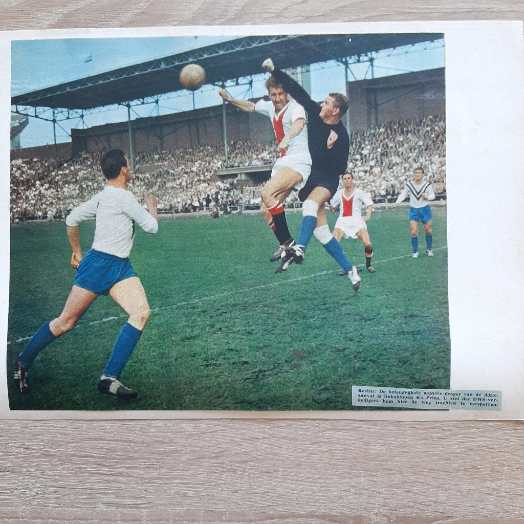 Dubbelzijdige mini actie poster DWS Amsterdam - Ajax 1960!, Verzenden, Gebruikt, Ajax, Poster, Plaatje of Sticker