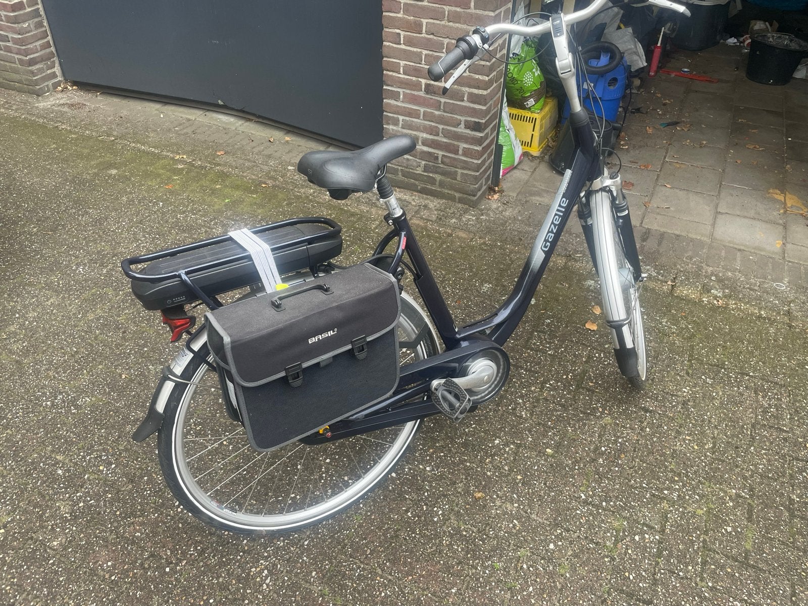 Gazelle Impulse elektrische fiets met fietstassen, Ophalen, Gebruikt, 51 tot 55 cm, 50 km per accu of meer