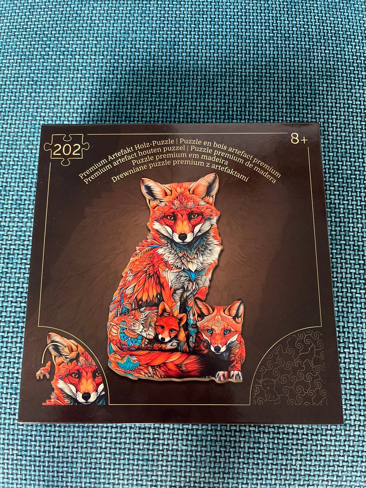 Premium Houten Vossenpuzzel - Zo goed als nieuw, Ophalen of Verzenden, Minder dan 500 stukjes, Zo goed als nieuw, Legpuzzel