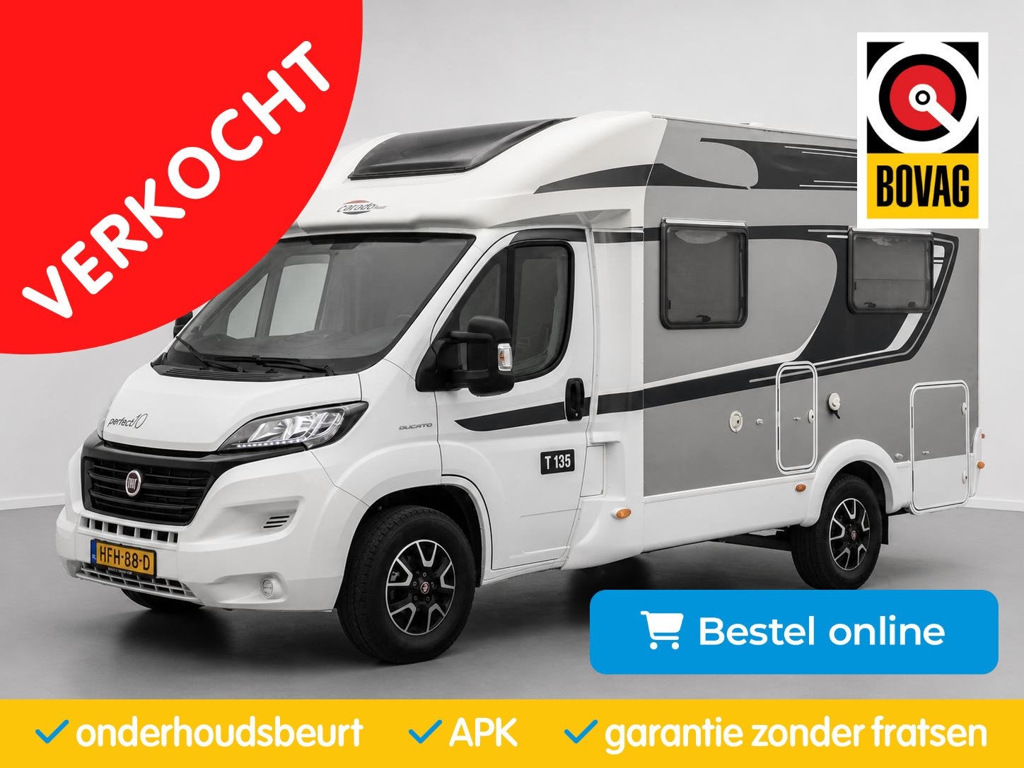 Carado Capron T135 T 135 Camper|Satelliet|Zonnepaneel|Panora, Caravans en Kamperen, Integraal, Bedrijf, Diesel, 5 tot 6 meter
