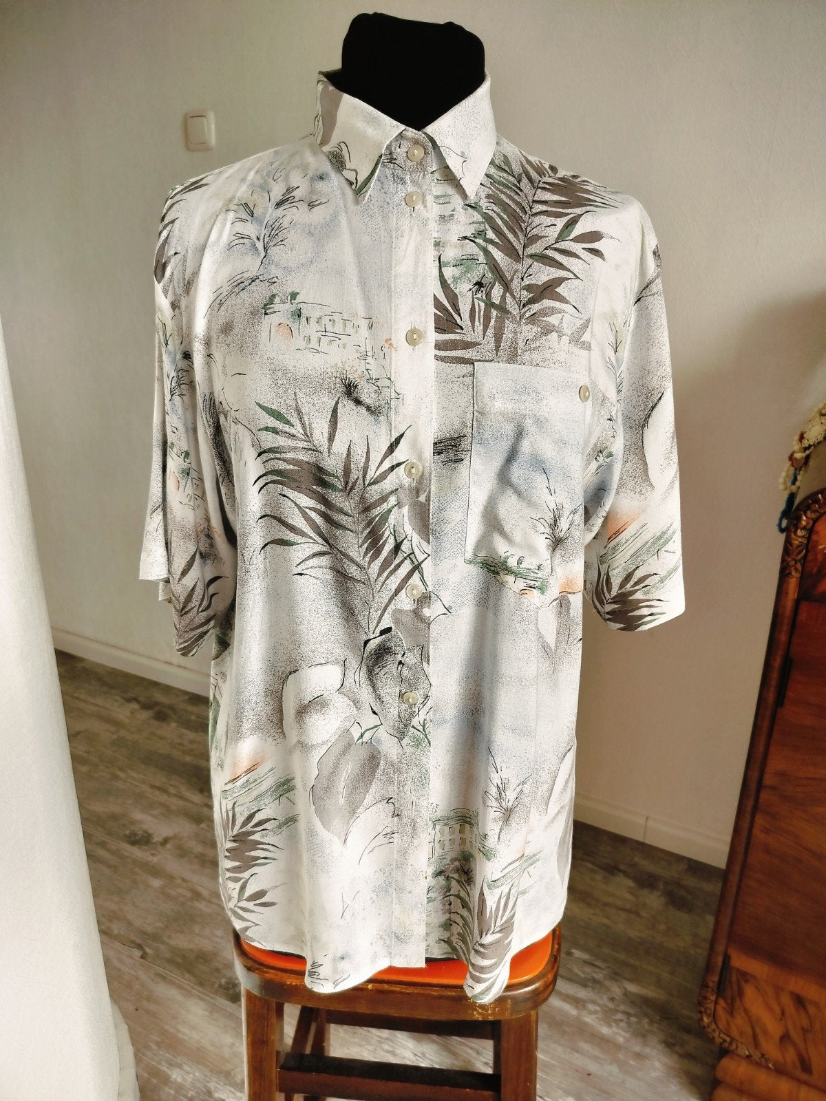 Vintage blouse/hemd, Ophalen of Verzenden, Zo goed als nieuw, Blauw