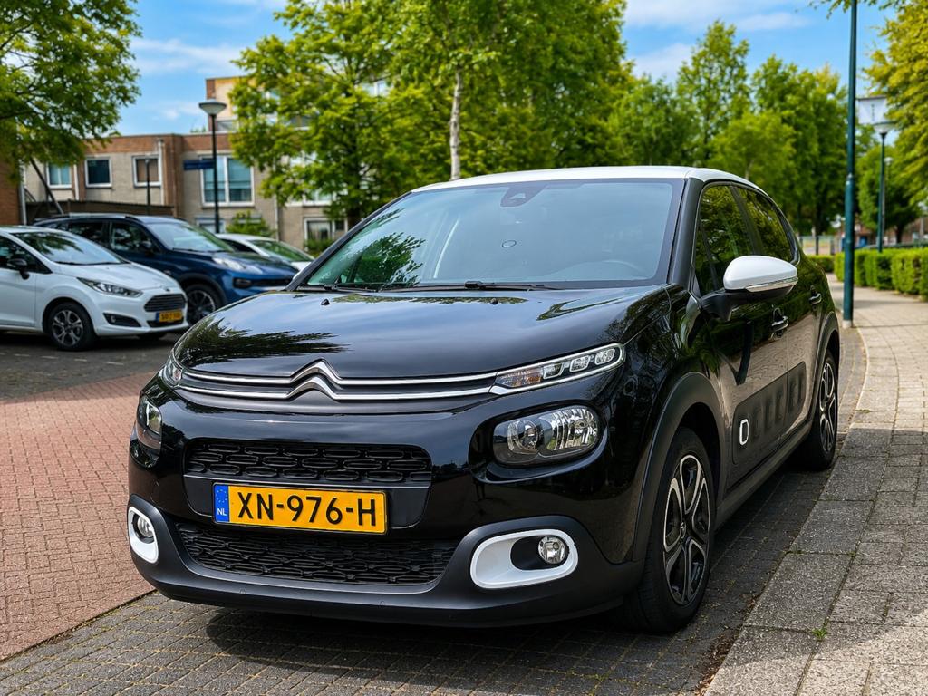 Nette Citroën C3 1.2 Puretech 82pk 2019 Zwart, Voorwielaandrijving, 83 pk, 450 kg, 40 €/maand