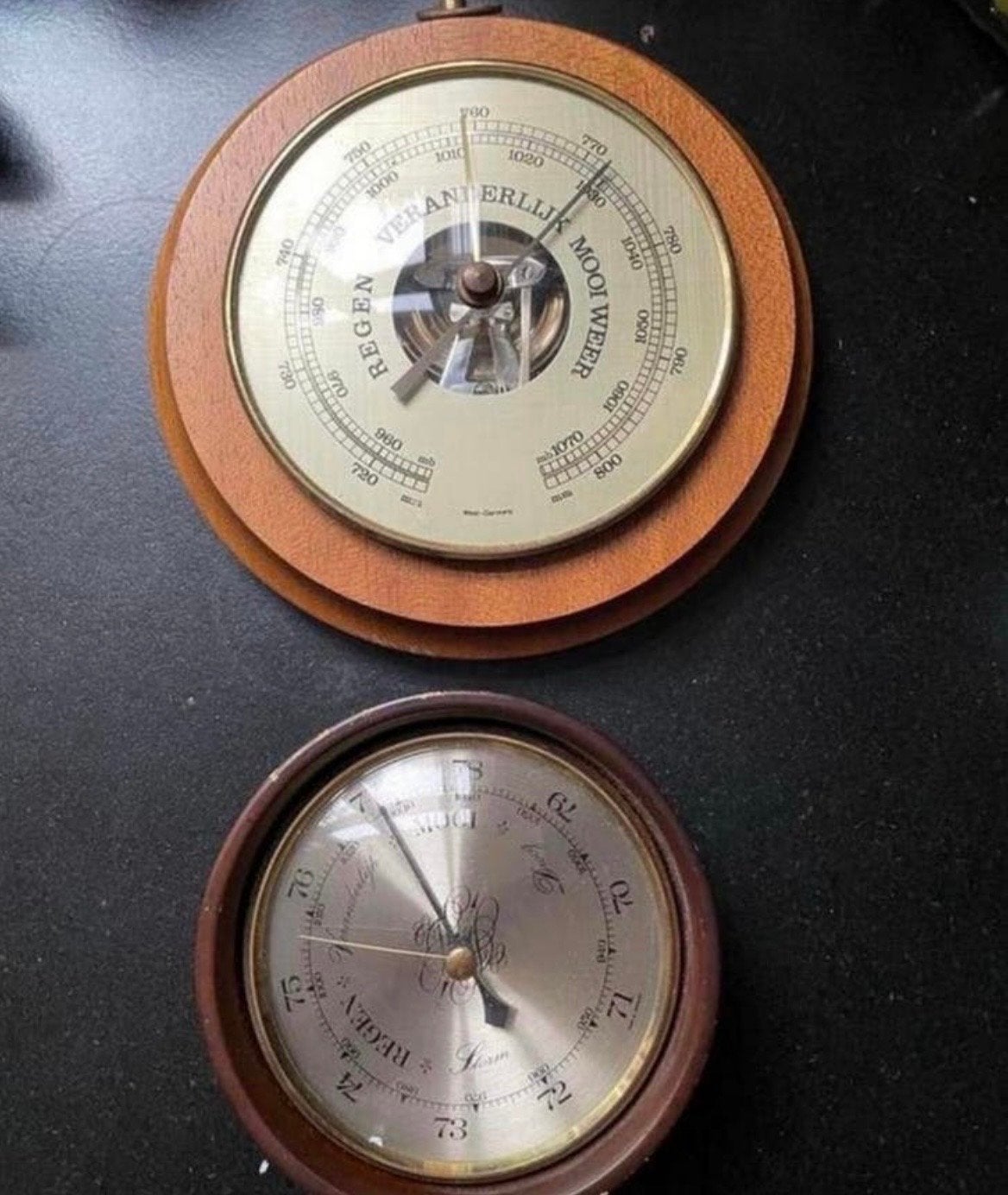 Barometer en Thermometer Set, Ophalen of Verzenden, Gebruikt, Barometer