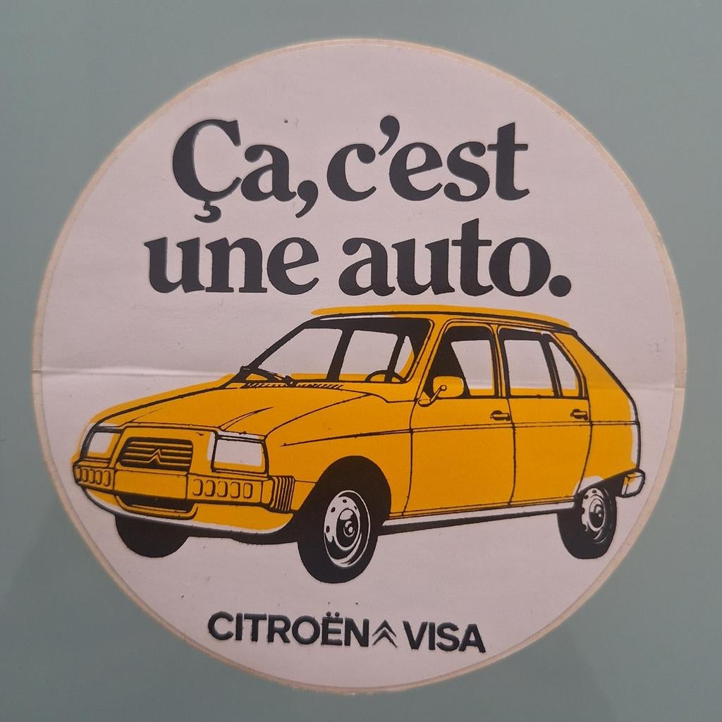 Originele Citroën Visa 'Varkensneus' sticker - 1e serie, Ophalen of Verzenden