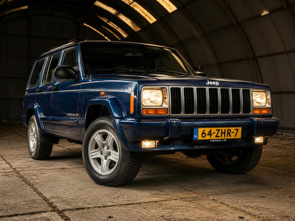 Jeep Cherokee XJ 4.0 I AUT 2000 Blauw in super staat, Zwart, Blauw, Leder, 3960 cc