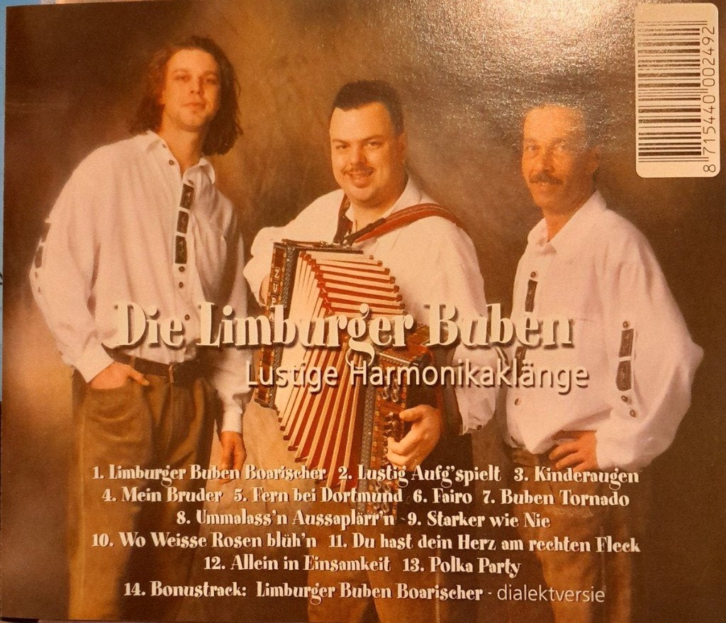 Die Limburger Buben - Lustige Harmonikaklänge CD, Cd's en Dvd's, Inclusief boekje, Volksmusik, Ophalen of Verzenden, Nieuw in verpakking