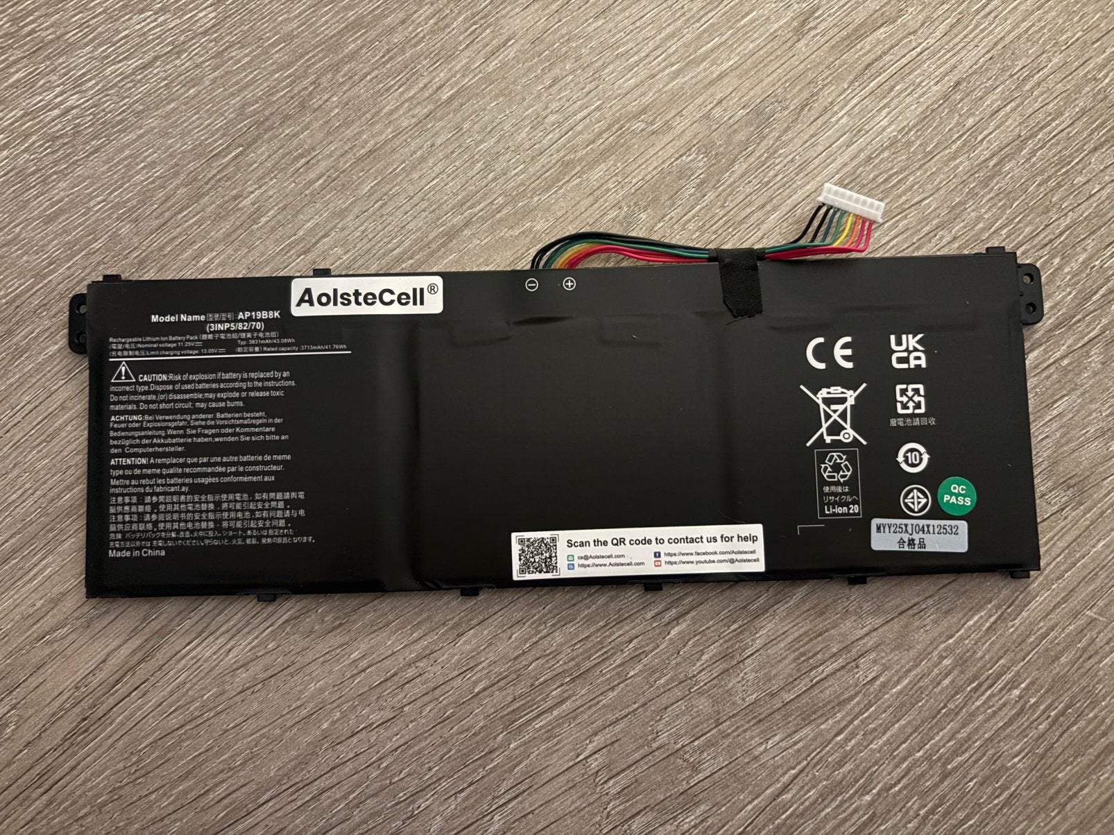 Batterij voor de Aspire 3 A315-59G laptop, Verzenden, Zo goed als nieuw