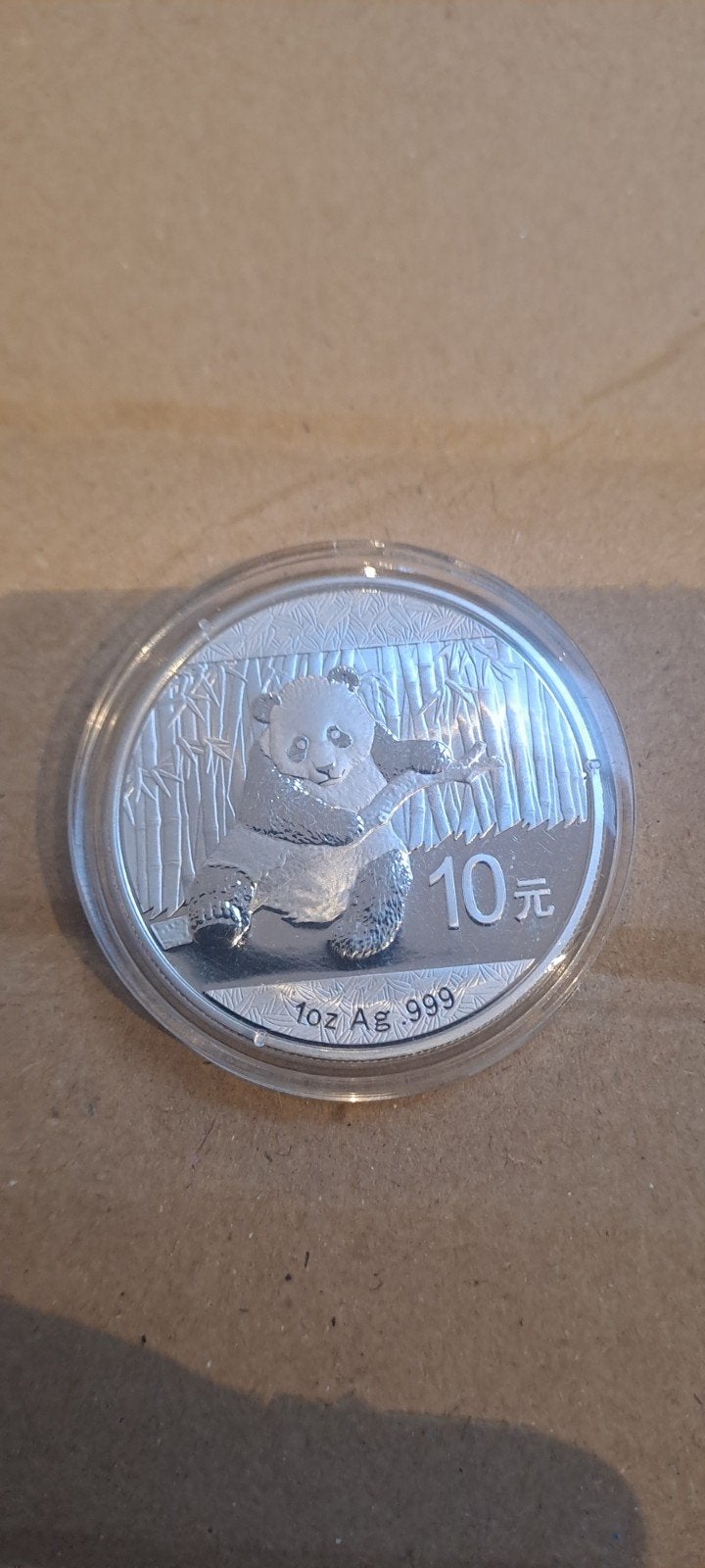 Zilveren Panda munt 2014 - 1 oz, Ophalen of Verzenden, Overige landen, Losse munt, Zilver