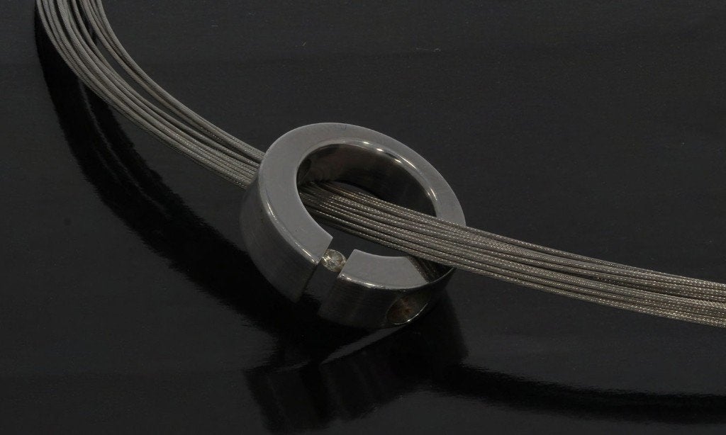 Diamant solitair briljant fraaie dames ketting spang collier, Overige materialen, Voordeelsieraden, Verzenden, Zo goed als nieuw