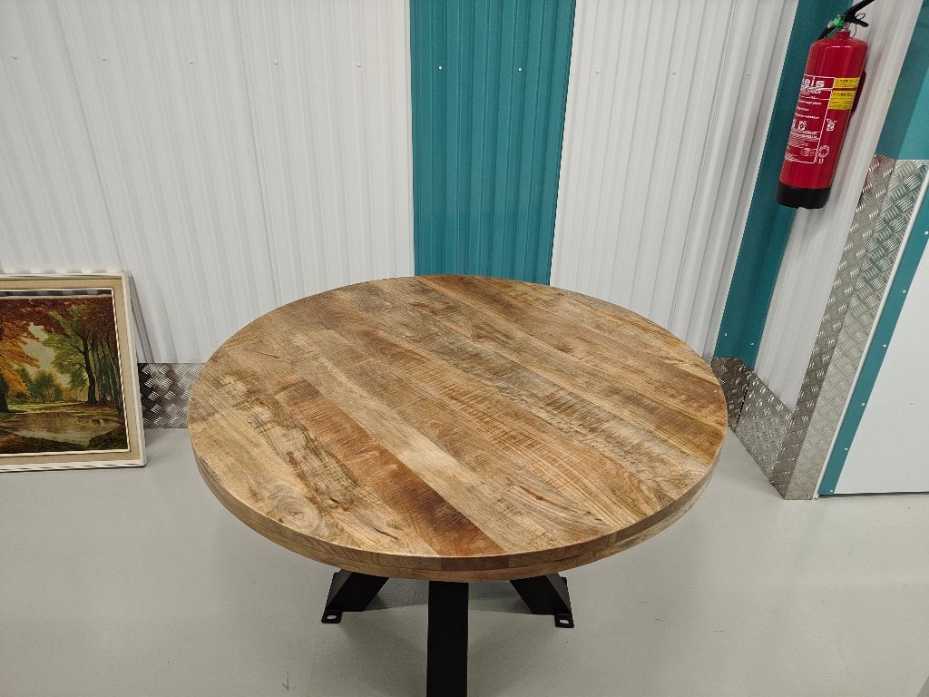 Kwaliteitseethoek – Ronde tafel met 4 stoelen, Ophalen, Zo goed als nieuw, Overige houtsoorten, Vier personen