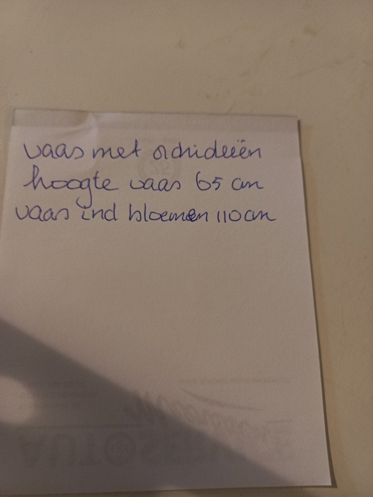 Mooie vaas met kunst orchideeën - 110 cm hoog, Huis en Inrichting, Woonaccessoires | Vazen, Ophalen of Verzenden, Zo goed als nieuw