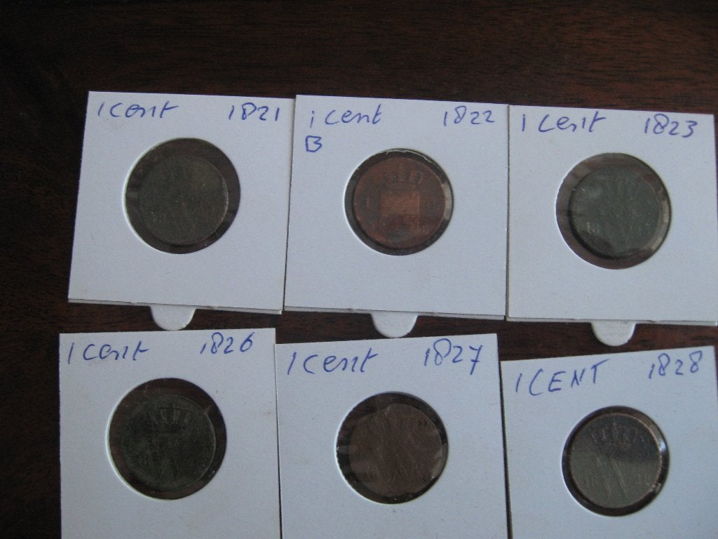 centen willem 1, Postzegels en Munten, Munten | Nederland, Ophalen of Verzenden, Koning Willem I, 1 cent, Setje