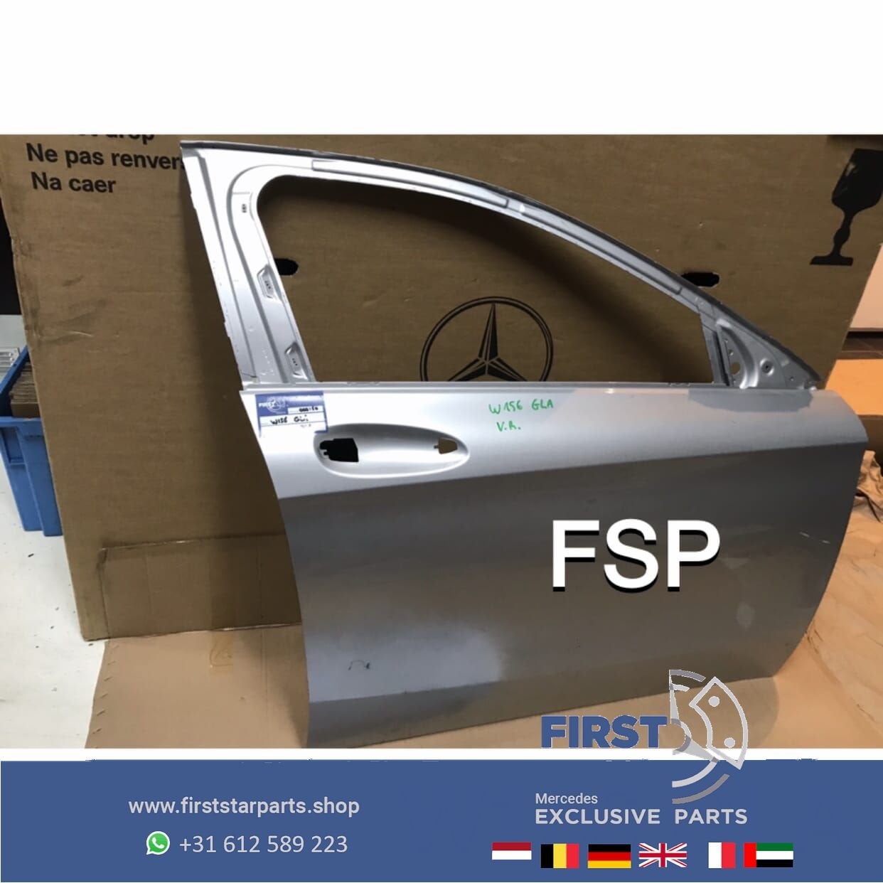 W156 deur kaal Mercedes GLA 2013-2019 grijs Mercedes origine, Gebruikt, -, Deur, Ophalen of Verzenden