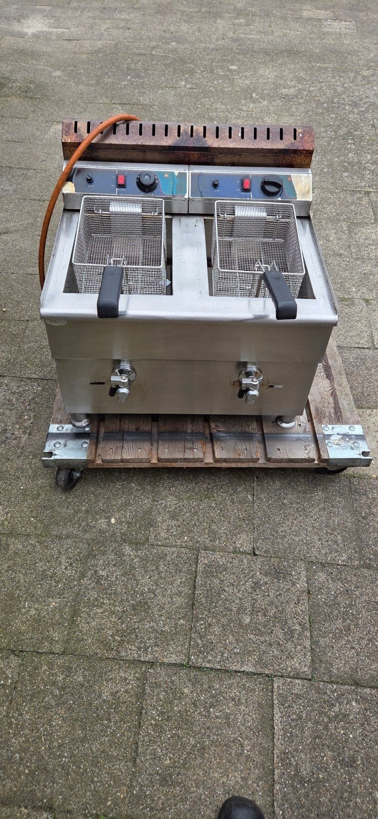 Gasfriteuse Gasfrituur, Ophalen of Verzenden, Gebruikt, Fornuis, Frituur en Grillen