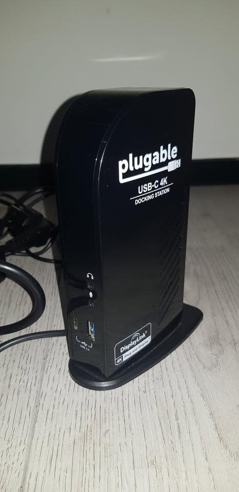 Plugable 4K USB C Docking Station (Triple Monitor), Ophalen, Harde schijf, DisplayLink, Docking station