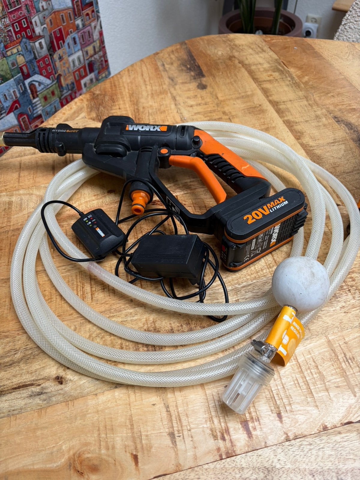 Workx hydroshot hogedrukspuit op accu izgst., Ophalen of Verzenden, Zo goed als nieuw