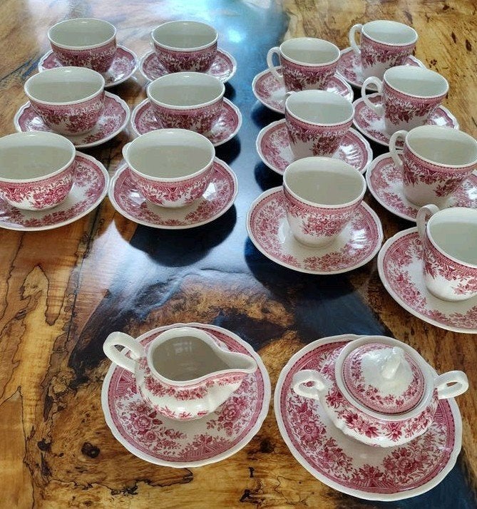 Koffie & theeset Villeroy & Boch Fasan Rood, Ophalen of Verzenden