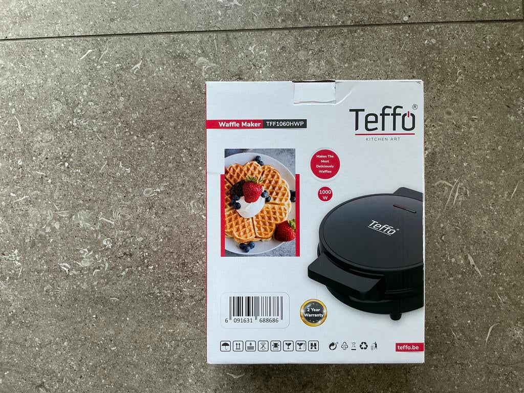 Teffo - Hartvorm Wafelijzer - TFF1060HWP - nieuw (KWF), Witgoed en Apparatuur, Wafelijzers, Ophalen of Verzenden, Zo goed als nieuw