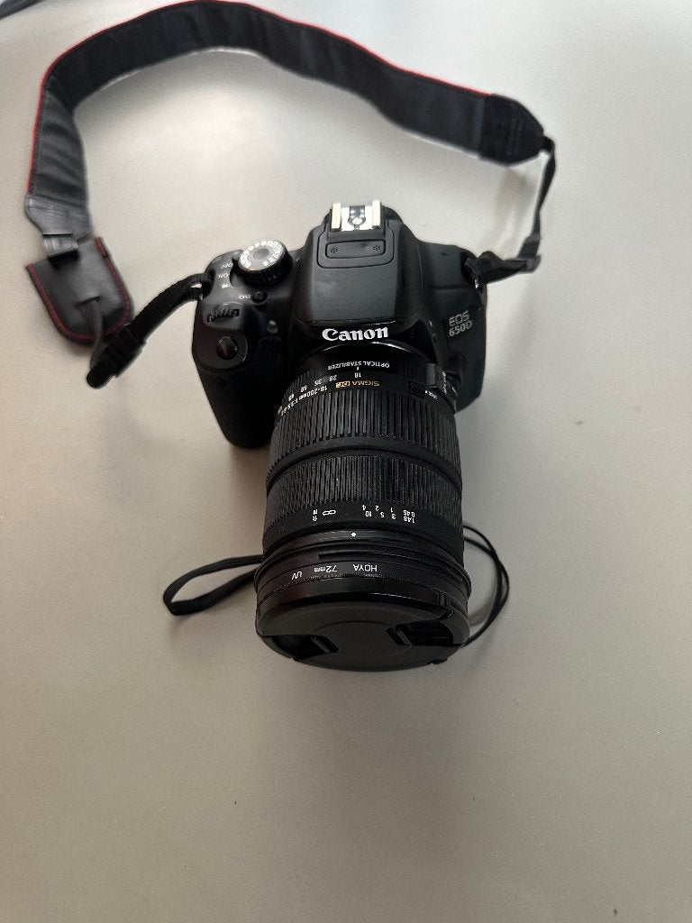 fotocamera met tas, Gebruikt, Spiegelreflex, Canon, Ophalen of Verzenden