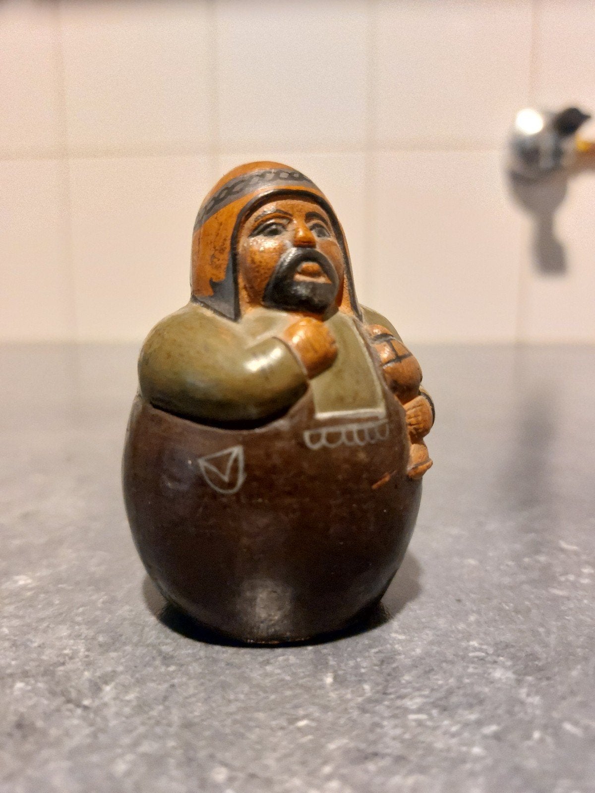 Uniek Perzisch kunstbeeldje, handgemaakt, Minder dan 20 cm, Natuurlijk materiaal, Ophalen of Verzenden, Handgemaakt