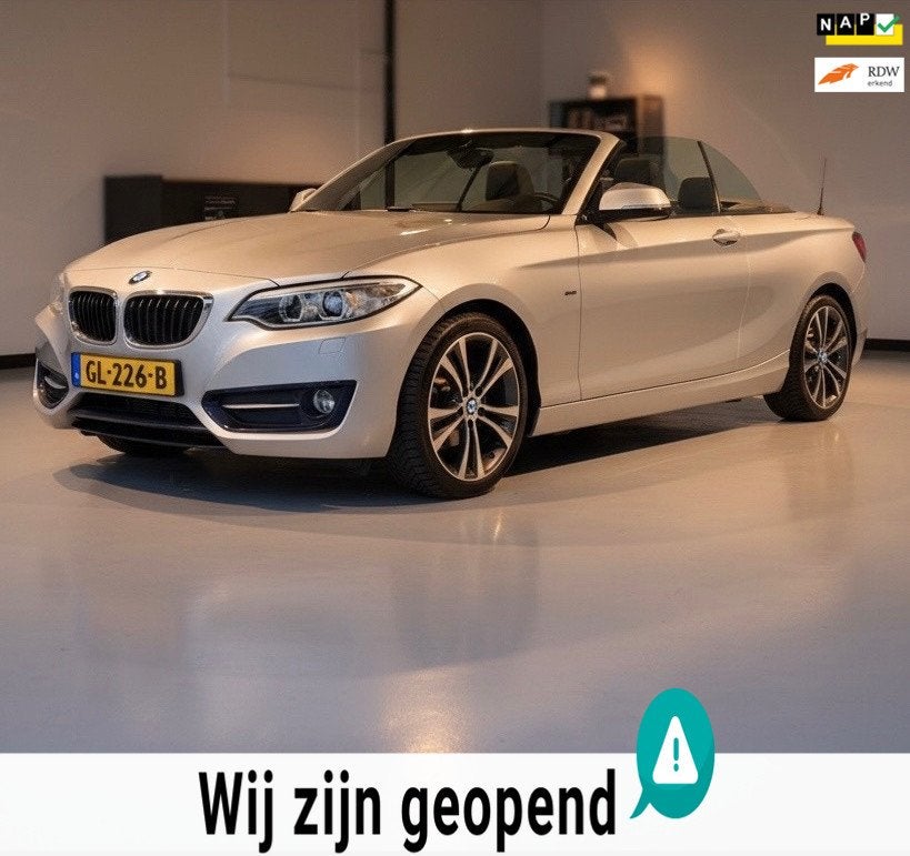 BMW 2-serie Cabrio 218i Executive-nette-dikke auto-trekhaak-, Auto's, BMW, Automaat, Gebruikt, Euro 6, Cabriolet